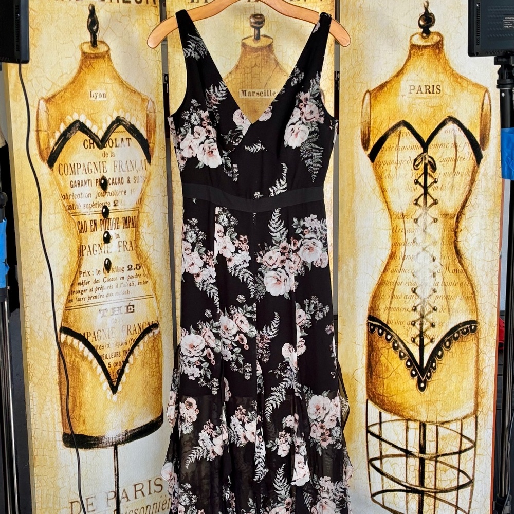 BCBG Generation Floral Maxi Dress Size 4